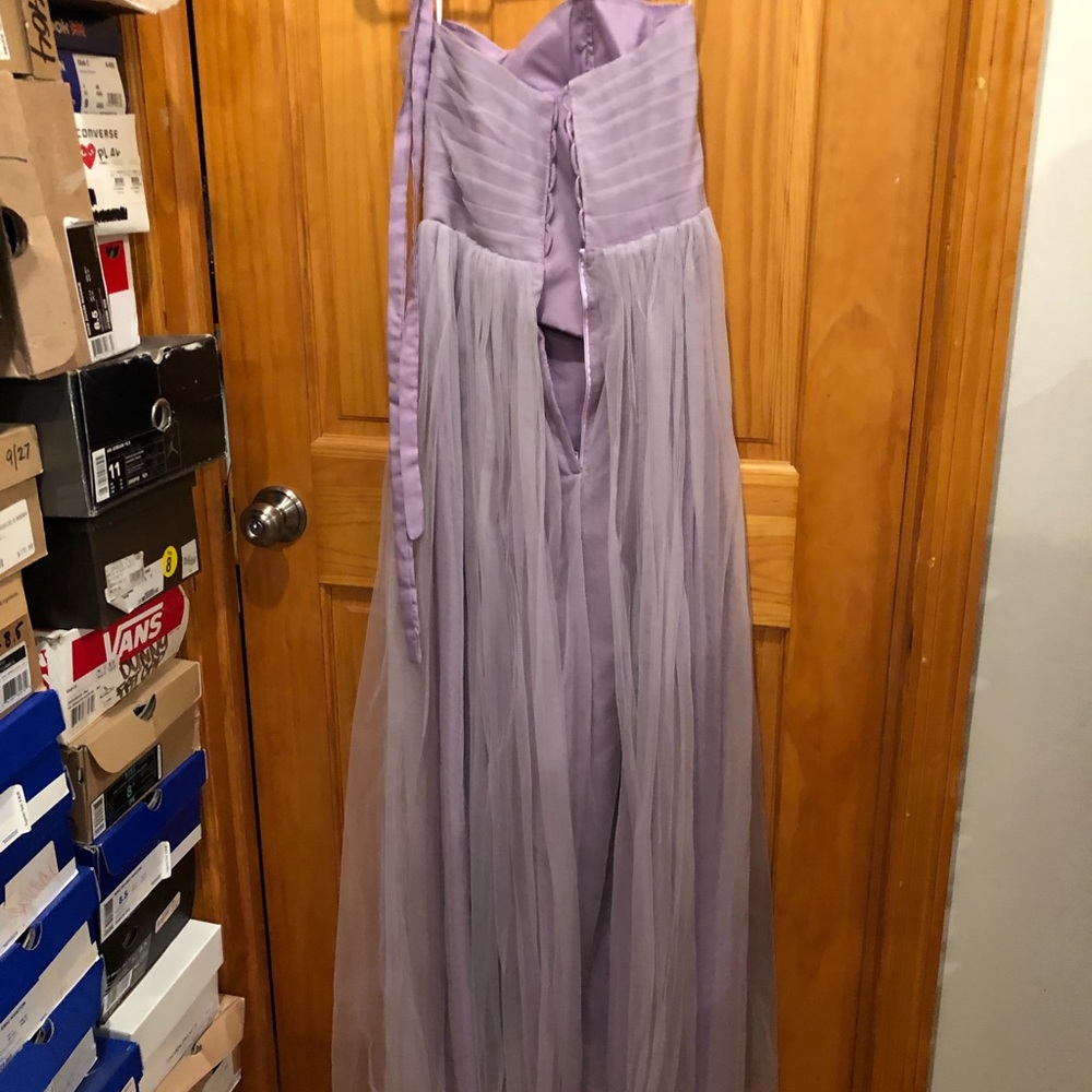 Lavender strapless dress